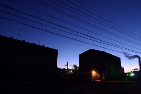 高鍋町の夜明け、宝酒造黒壁にて