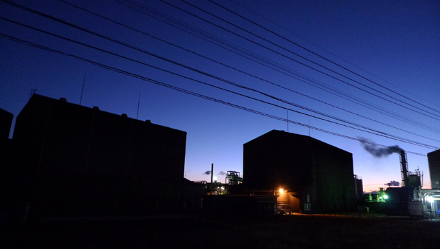 高鍋町の夜明け、宝酒造黒壁にて