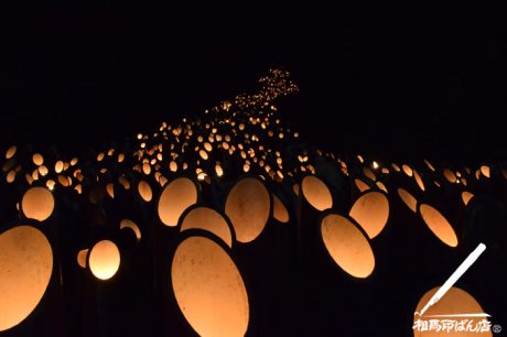 2017年 高鍋城 灯籠まつりの竹灯籠の仄かな明かり