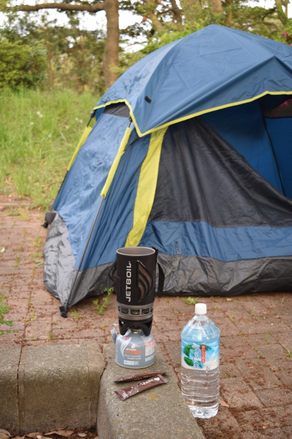 尼御前SAでキャンプ