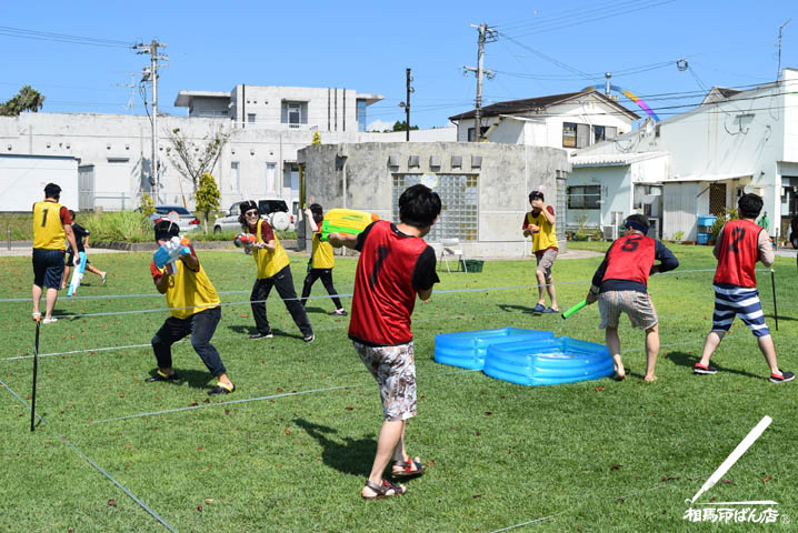 新富町ルピナスモール開催の水鉄砲大会
