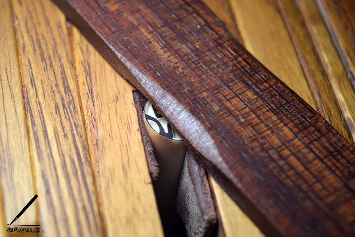 彫り下げて修正した判子